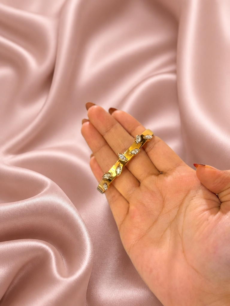 The Marquise Bezel Cuff Bracelet