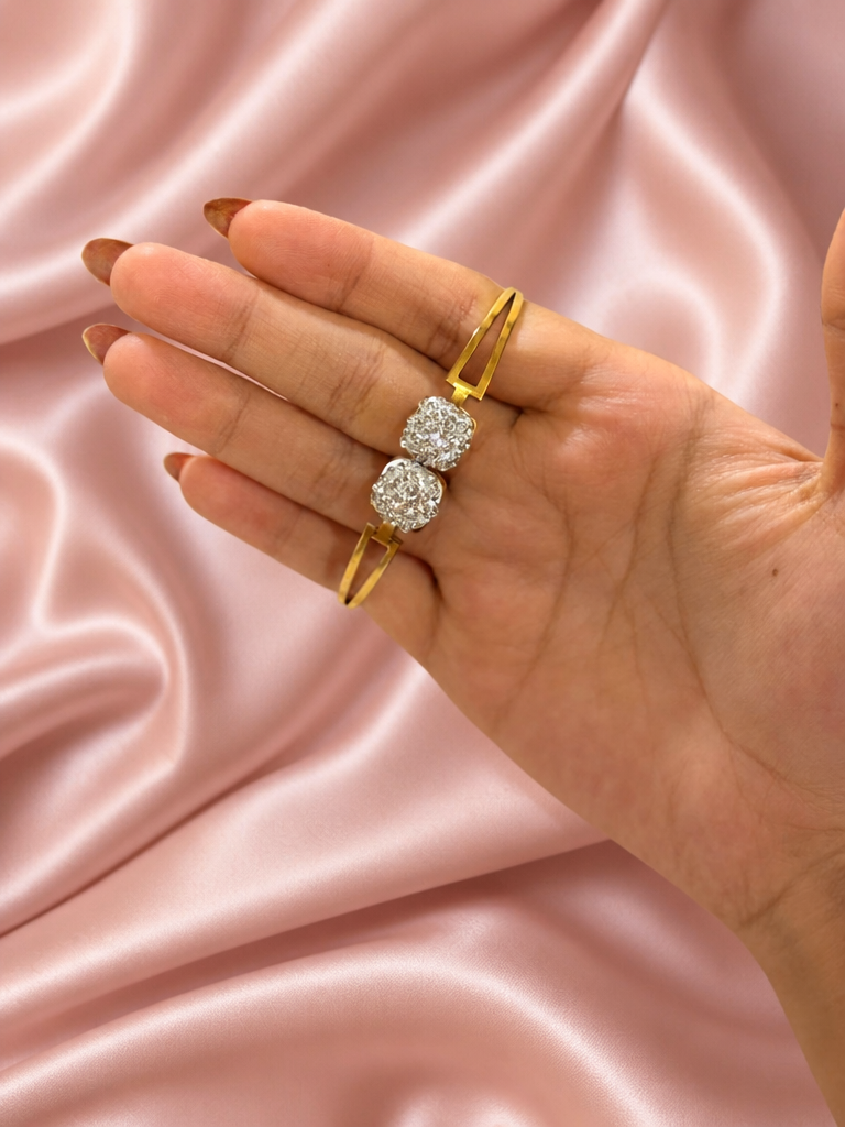 The Cushion Cluster Cuff Bracelet