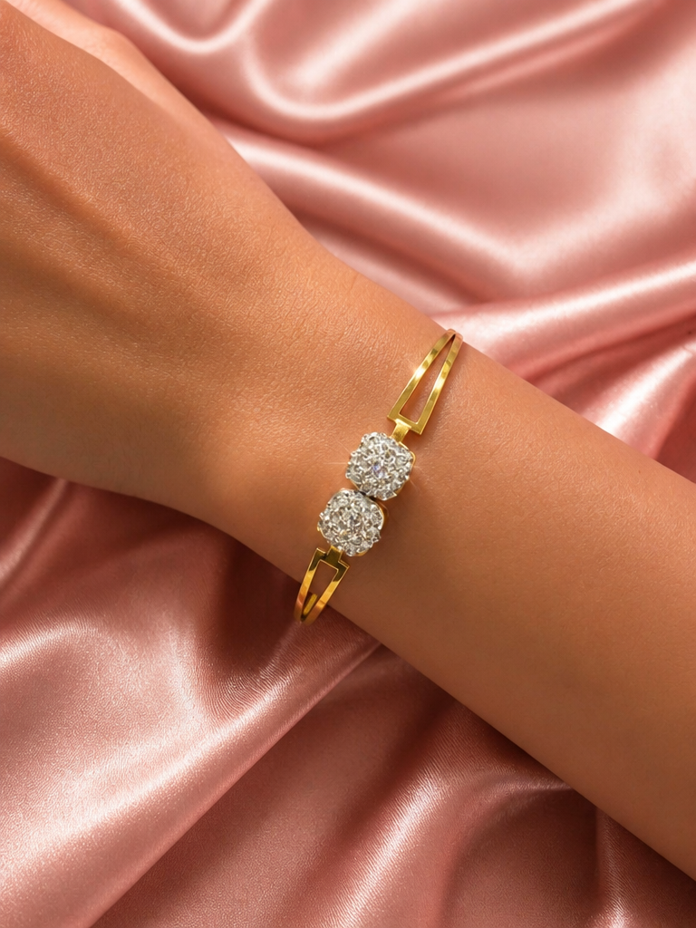 The Cushion Cluster Cuff Bracelet