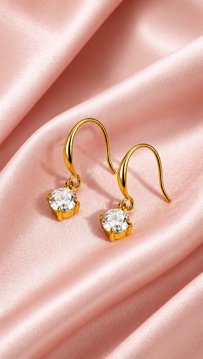 The Solitaire Hook Earrings