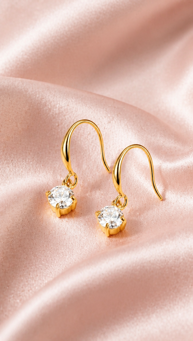 The Solitaire Hook Earrings