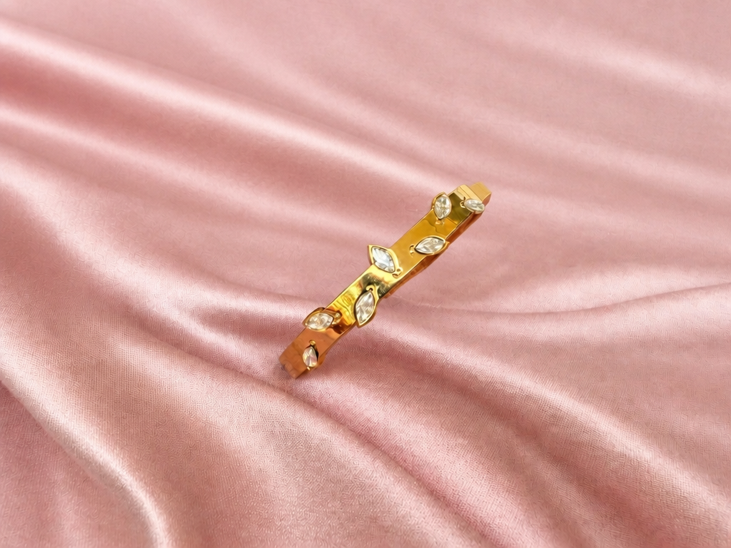The Marquise Bezel Cuff Bracelet