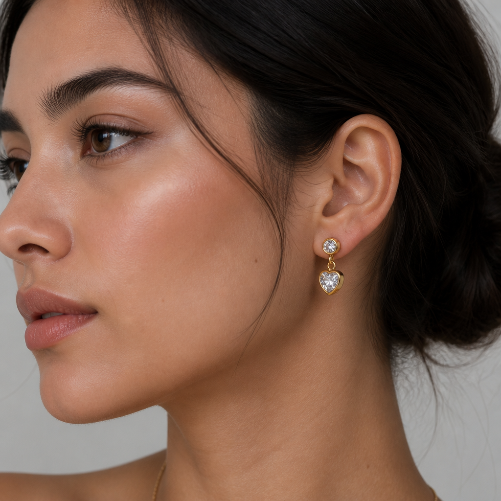 The Heart Drop Earrings