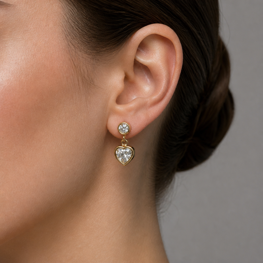 The Heart Drop Earrings