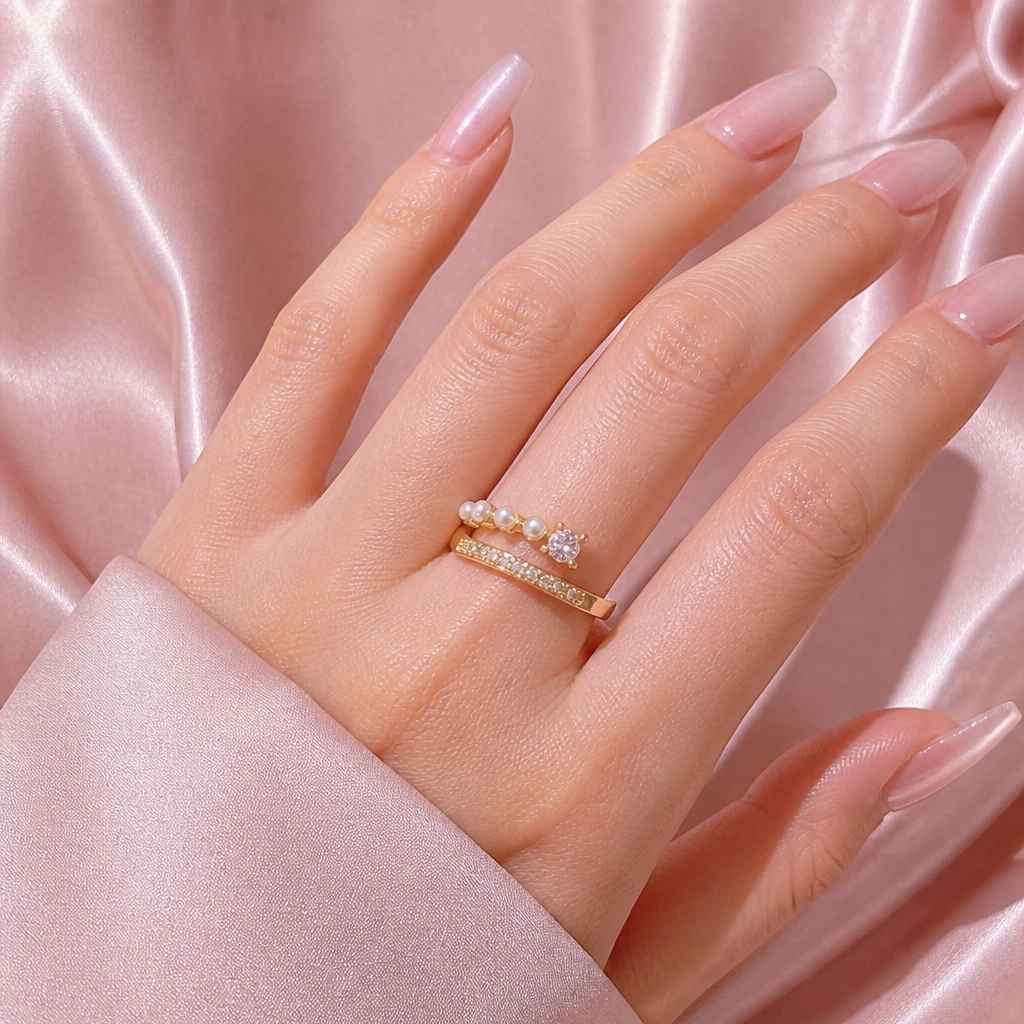 The Celestial Pearl Adjustable Ring