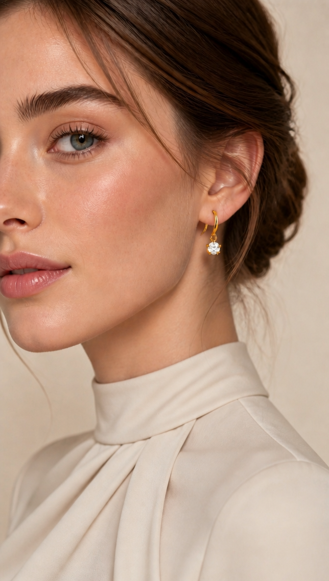The Solitaire Hook Earrings