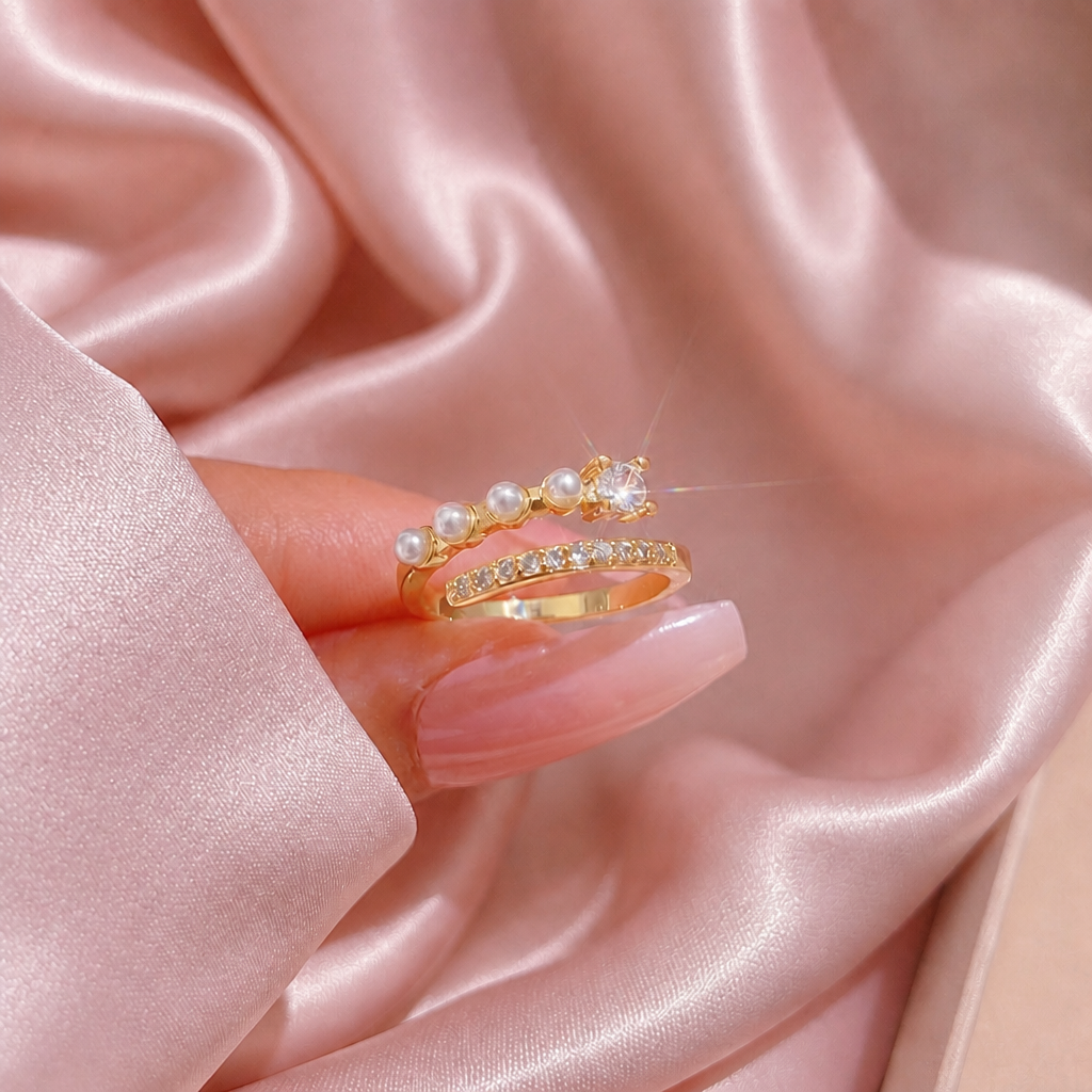 The Celestial Pearl Adjustable Ring
