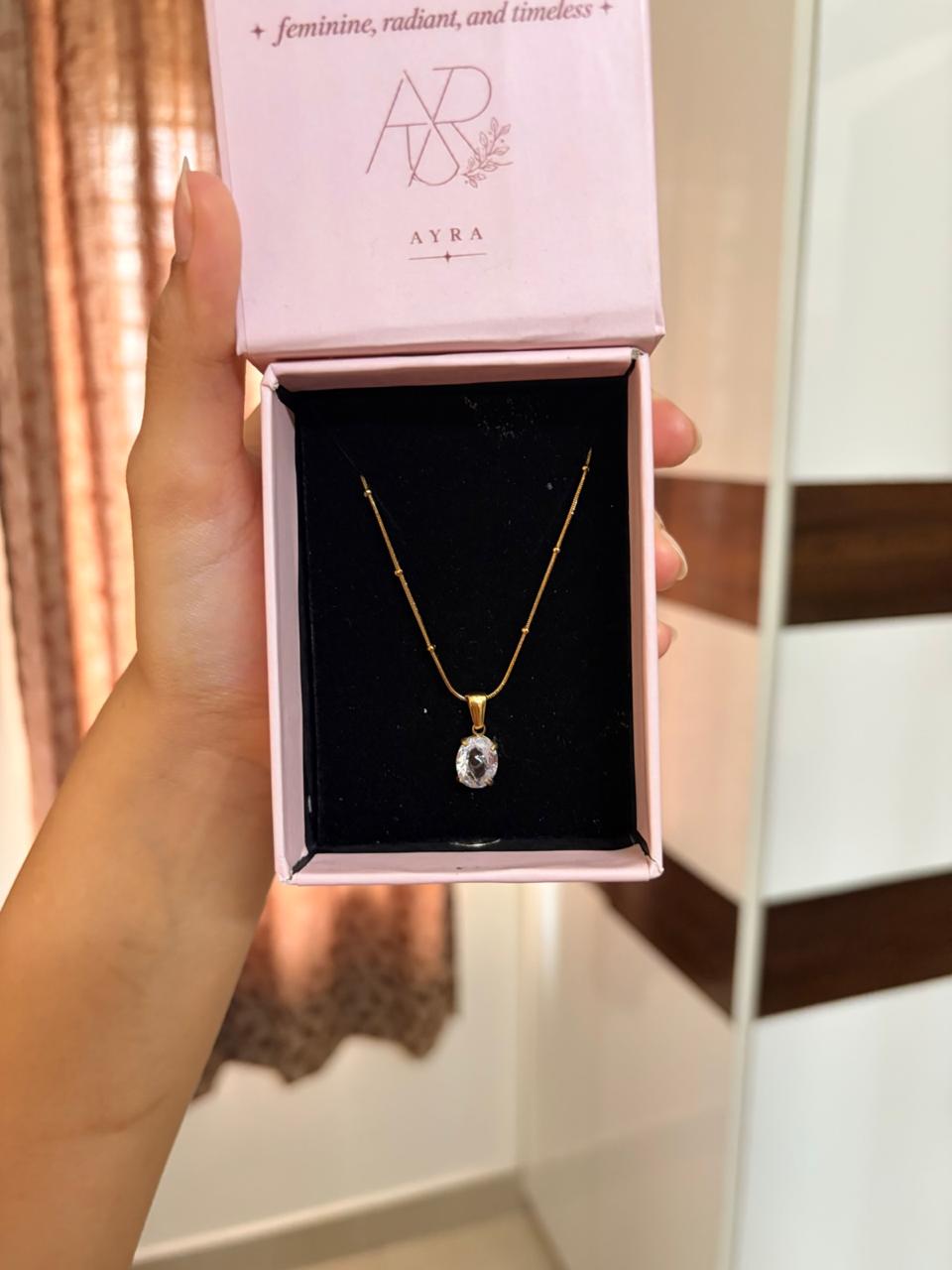 Aster Solitaire Necklace