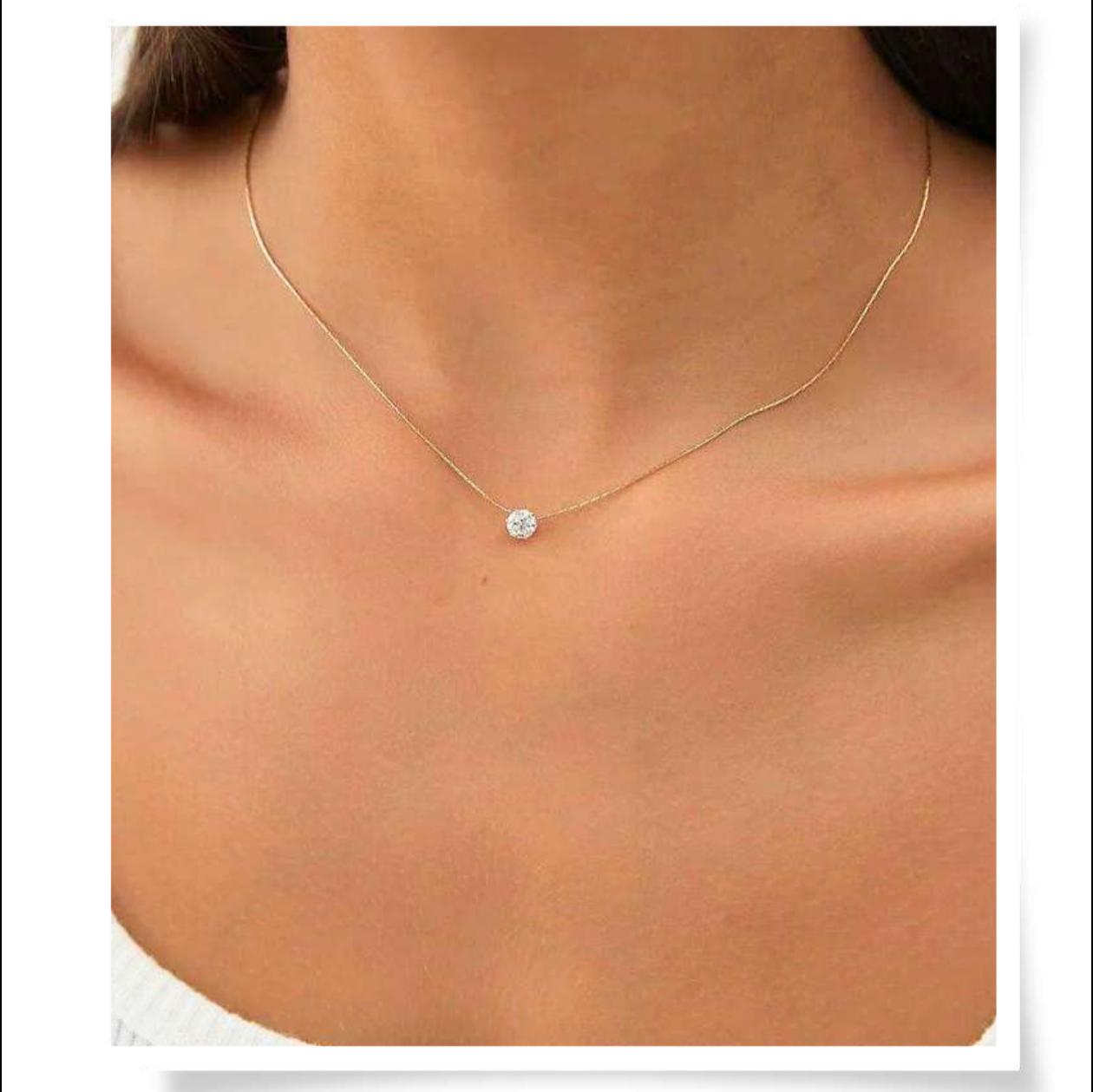 Eka Solitaire Necklace