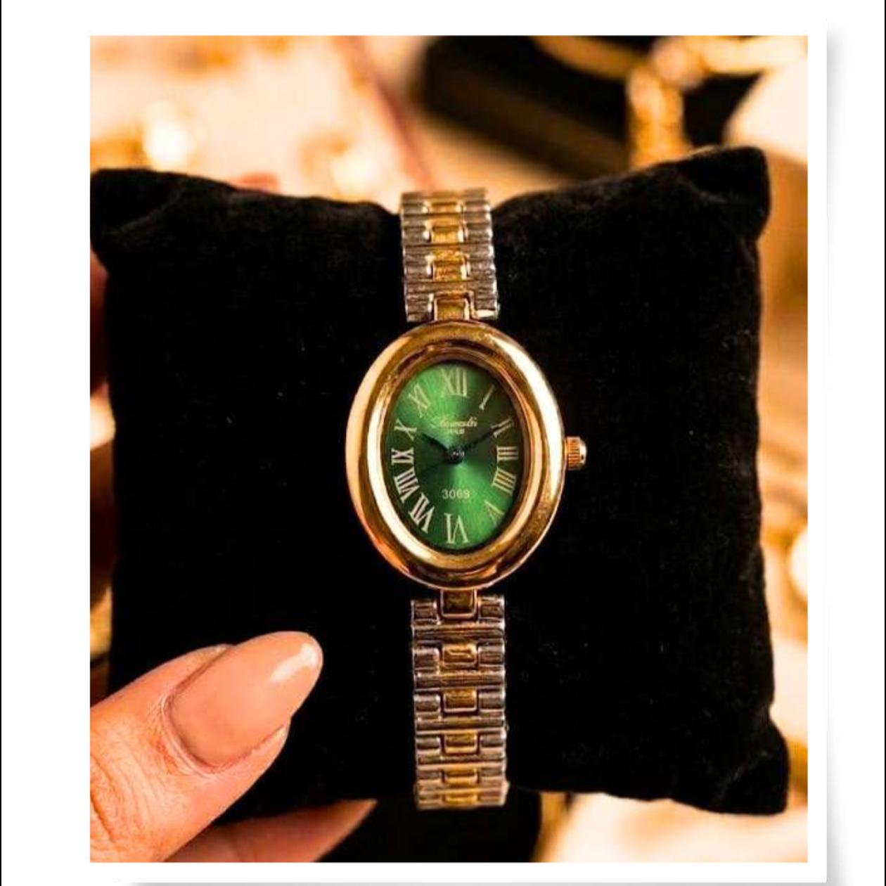 Classsic Emerald Oval Watch