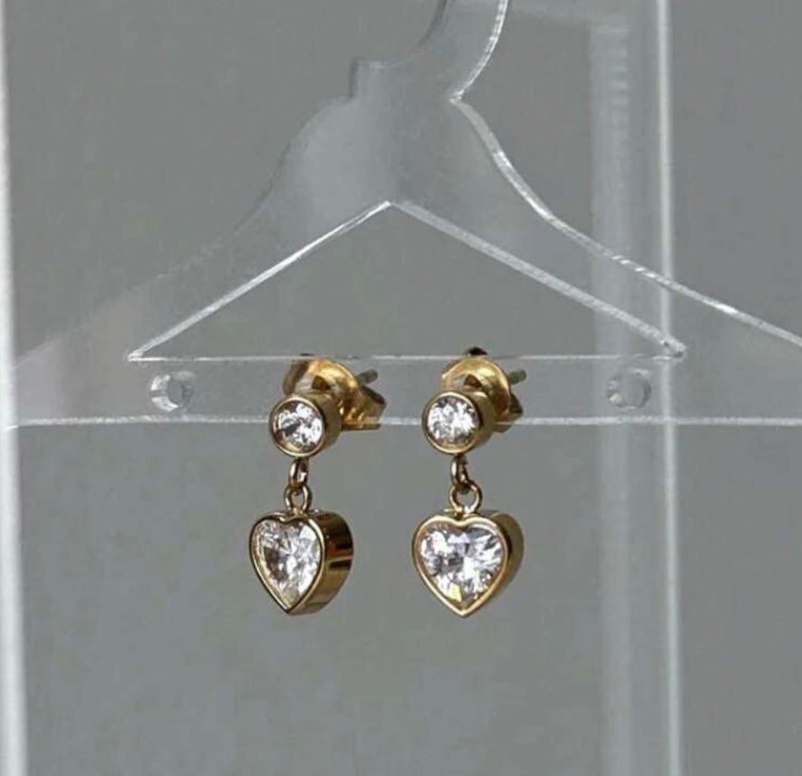 The Heart Drop Earrings